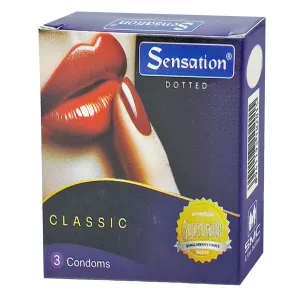 Sensation Dotted Classic Condom 3's Pack